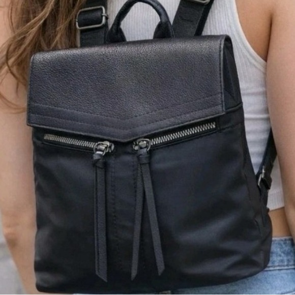 Botkier NY Black Mini Trigger Nylon Backpack‎ Multiple Pockets Adjustable Straps main image 4
